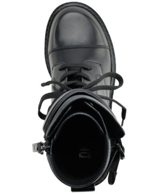 Women's Basia Buckled Quilted Lug Sole Combat Boots