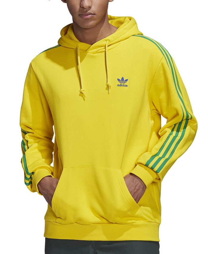 adidas Men's Brazil Pullover Logo Stripe Hoodie - Macy's