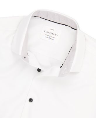 Men's Slim-Fit Solid Performance Stretch Cooling Comfort Dress Shirt