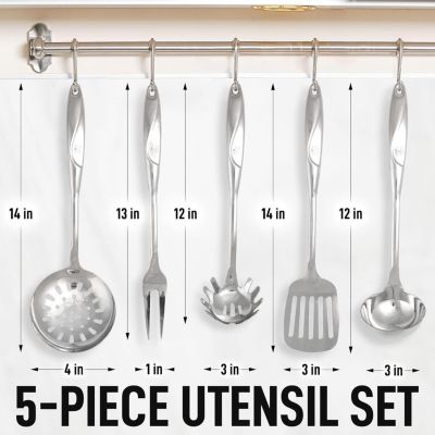 Stainless Steel Cooking Utensil - 5 Piece Set