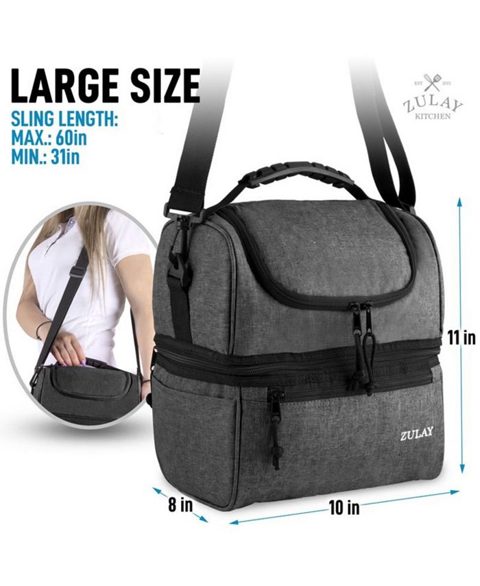 Zulay Kitchen Insulated Lunch Box Bag With Strap Macy's