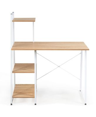 Costway Computer Desk with Shelves Study Writing Desk Workstation - Macy's
