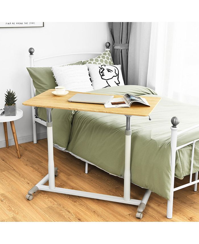 Costway Height Adjustable Computer Desk Sit to Stand Rolling Notebook