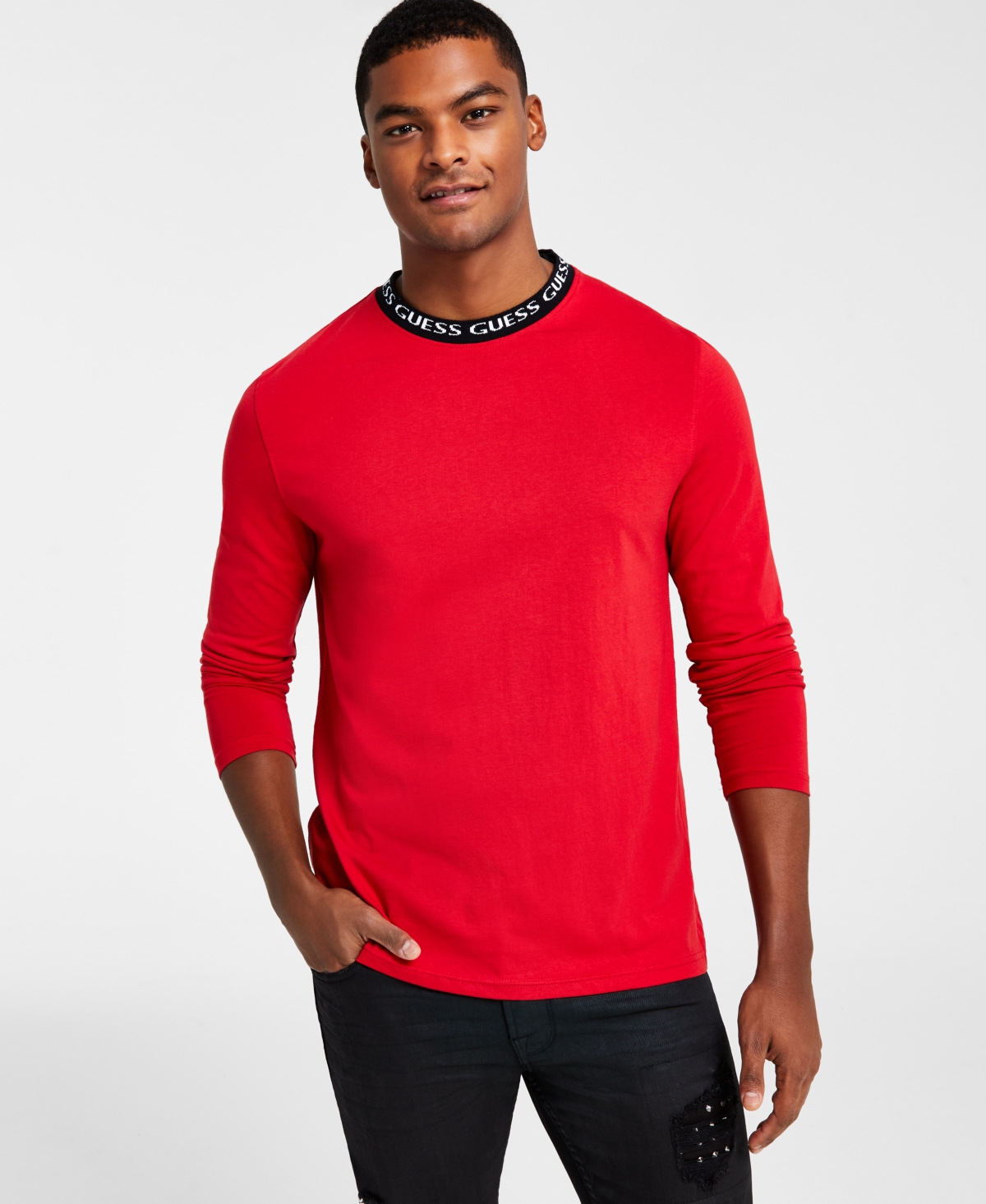 Guess logo long sleeve shop