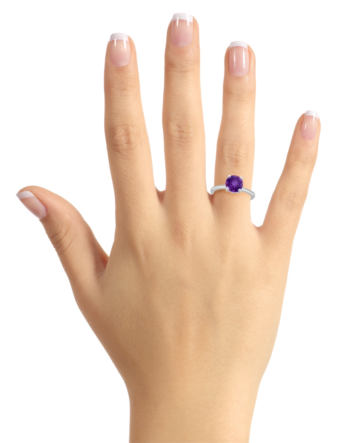 Macy's Women's(1-3/4 ct.t.w.) and Diamond Accent Ring in Sterling Silver - Amethyst