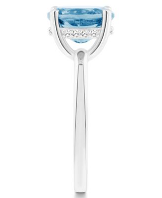 Women's Sky Blue Topaz (3-3/5 ct.t.w.) and Diamond Accent Ring in Sterling Silver