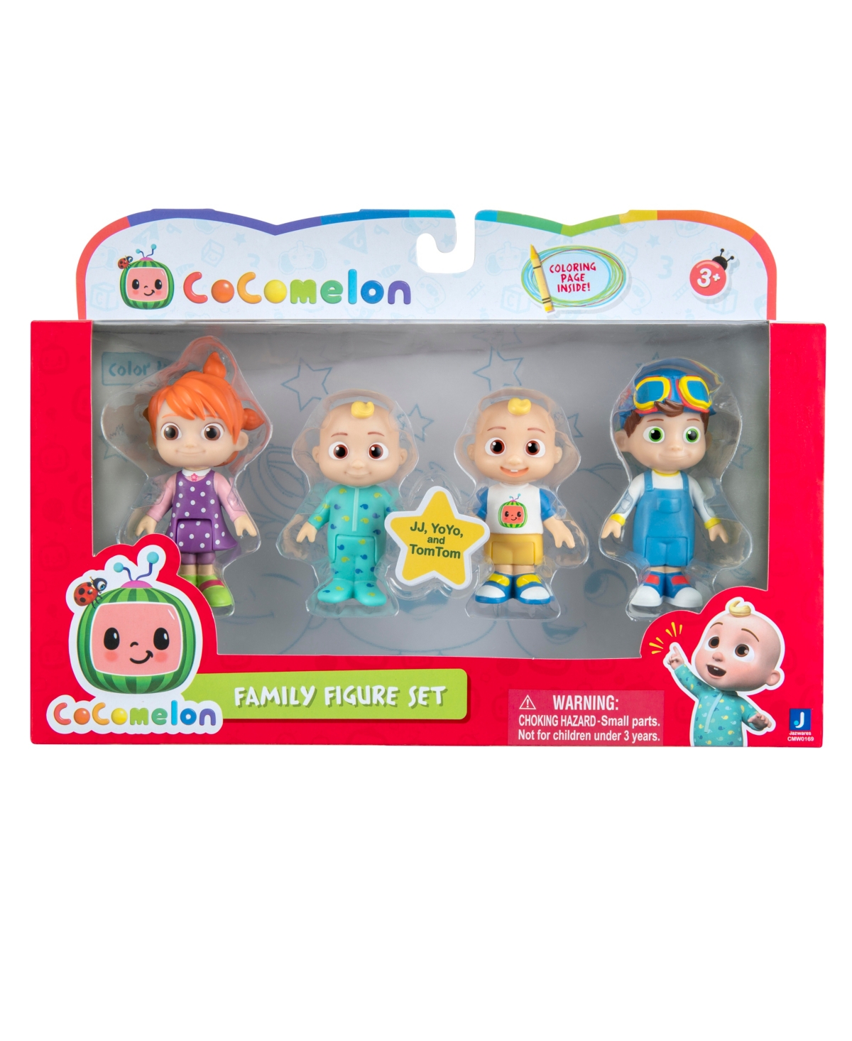 Cocomelon Kids' Figure Family Pack Set, 4 Pieces In Multi Color