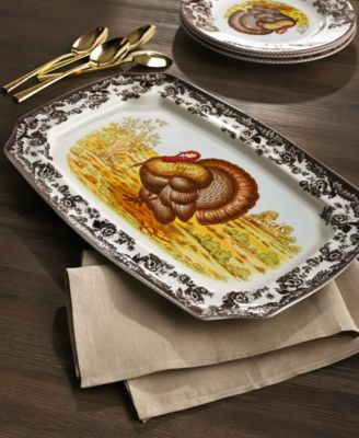 Woodland Turkey Sauce Boat & Platter