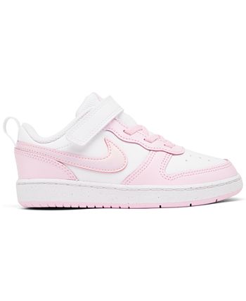 Nike Toddler Girls Court Borough Low 2 Adjustable Strap Casual Sneakers ...