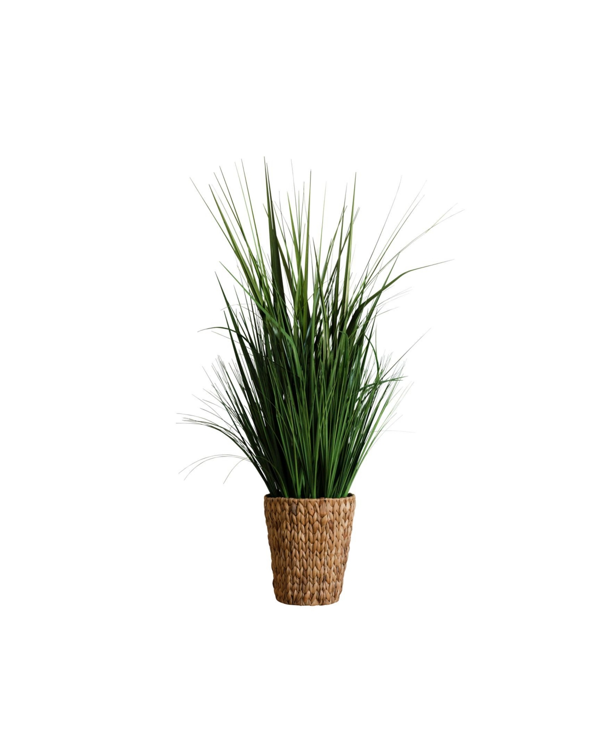 Artificial Grass in Hand-woven Basket, 48" - Brown