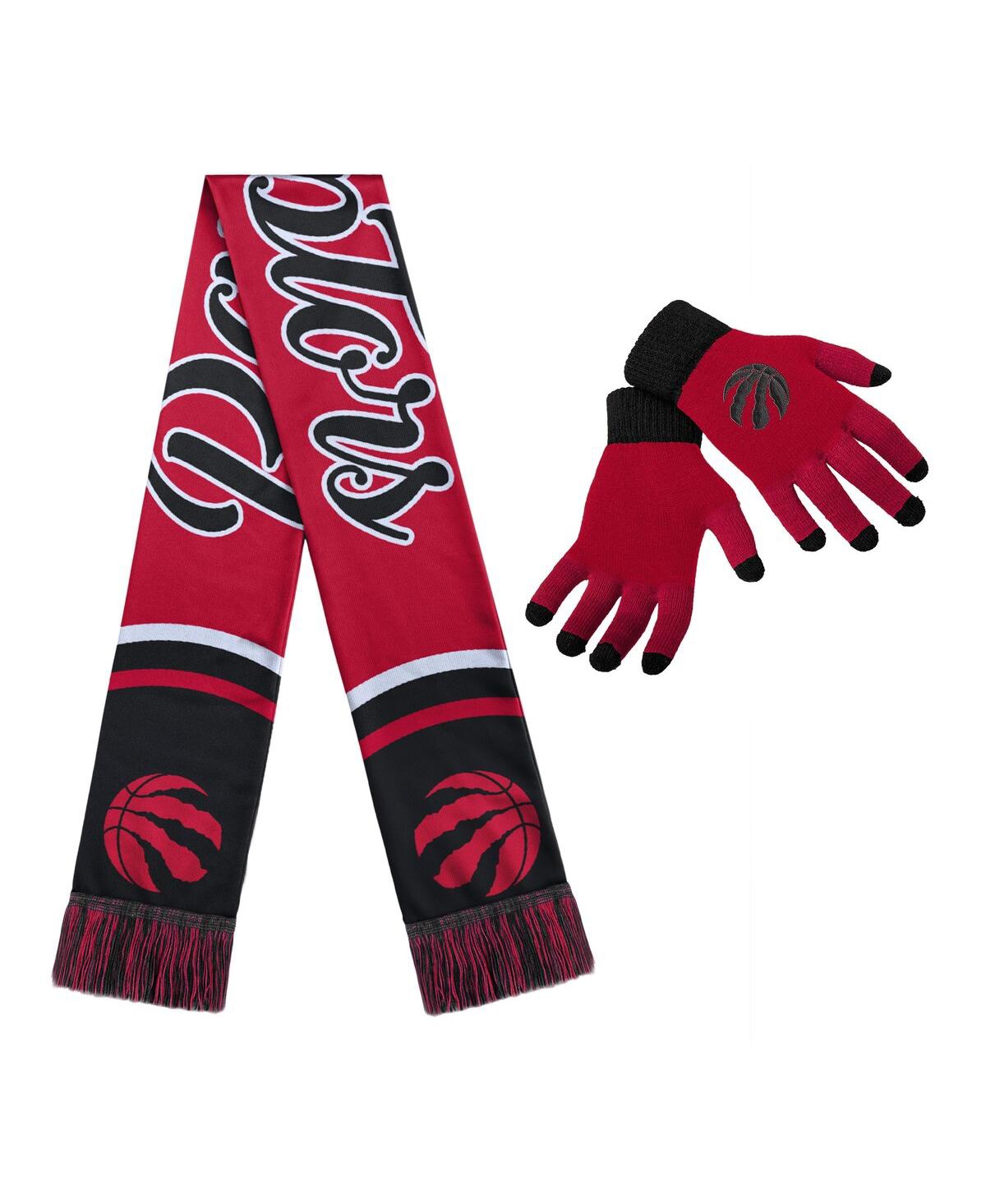 Foco Women's Toronto Raptors Glove And Scarf Set In Multi