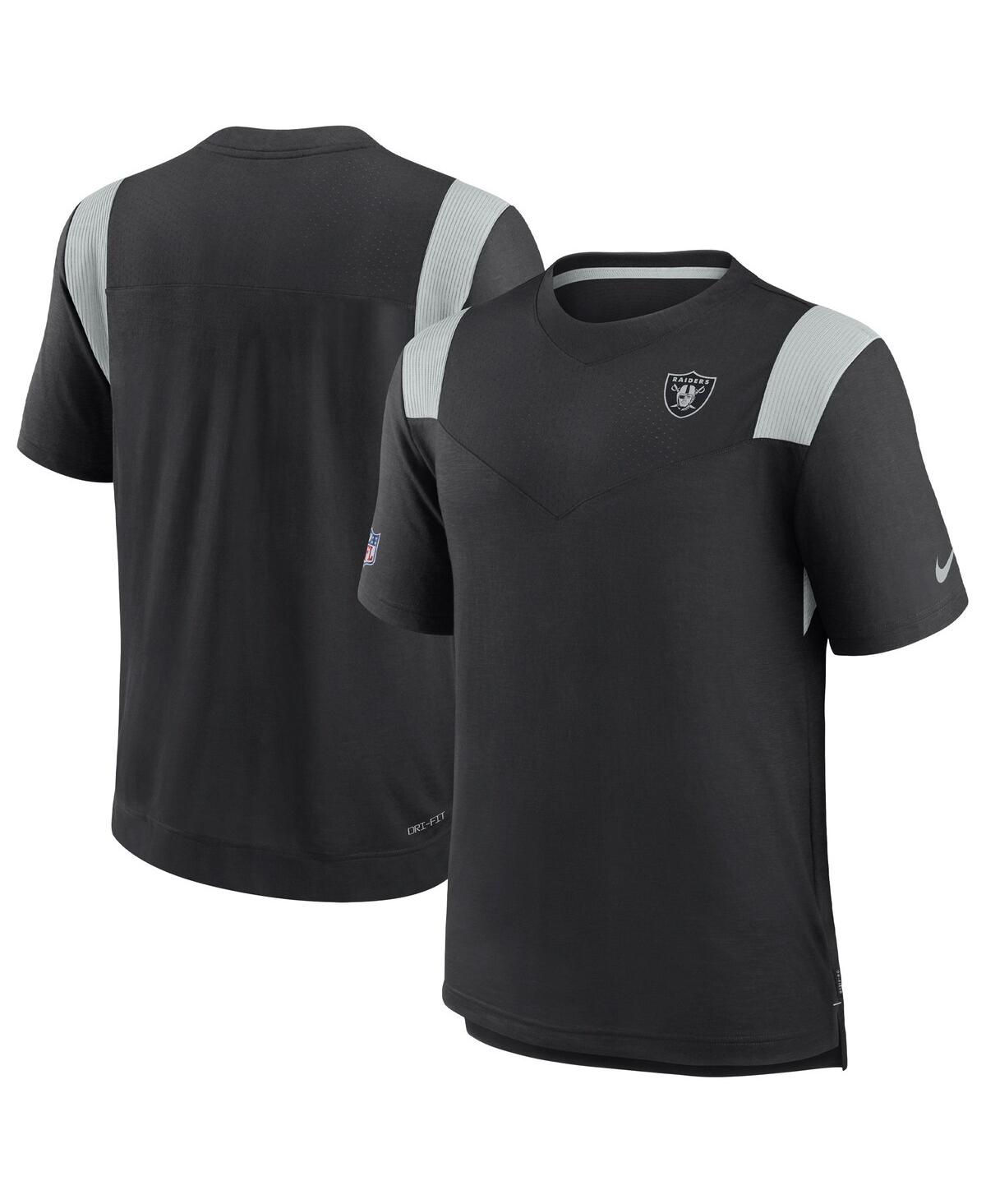 Nike Black Las Vegas Raiders 2022 Sideline Tonal Logo Performance Player T-shirt In Black