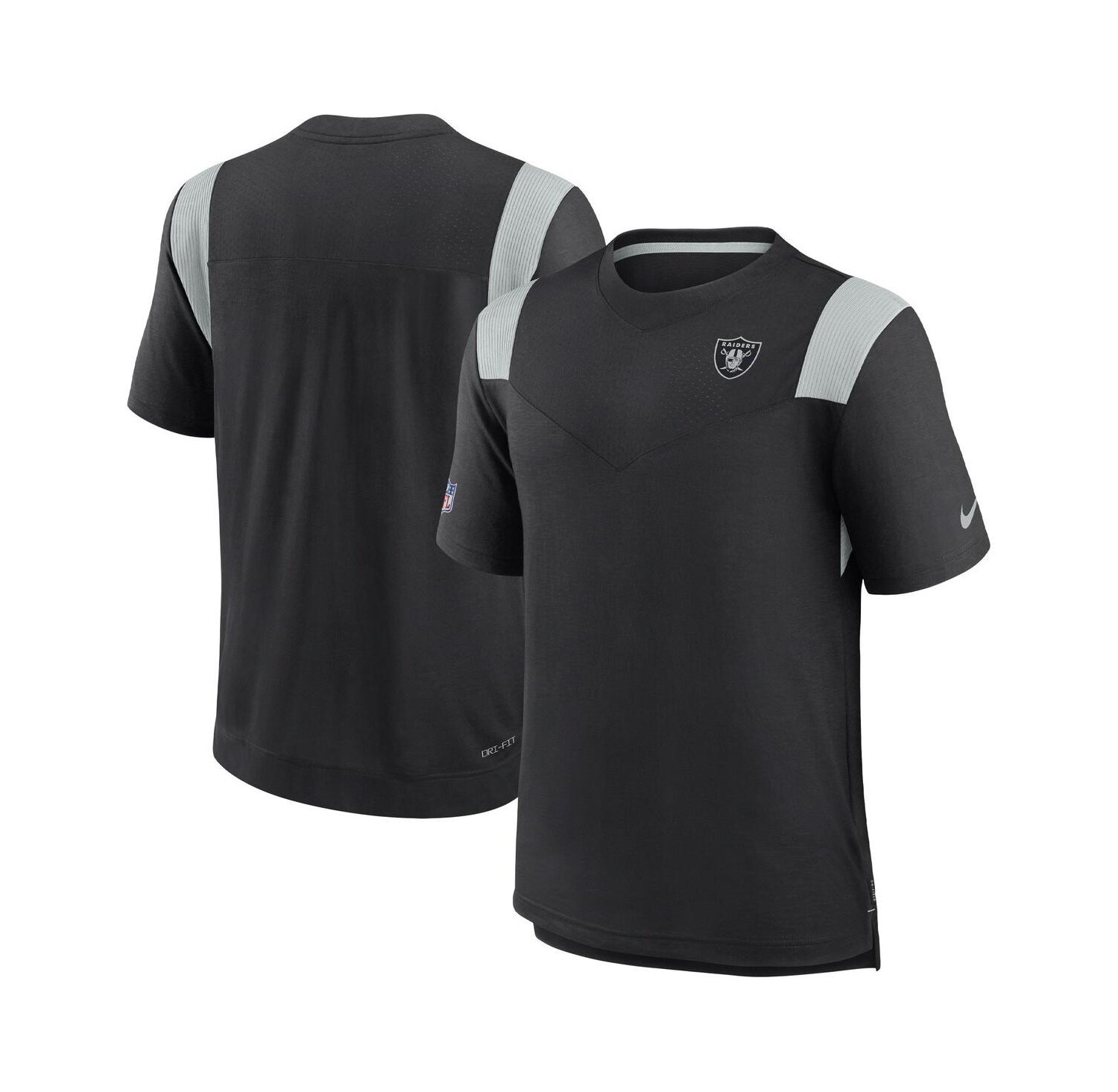 Men's Black Las Vegas Raiders 2022 Sideline Tonal Logo Performance Player T-shirt