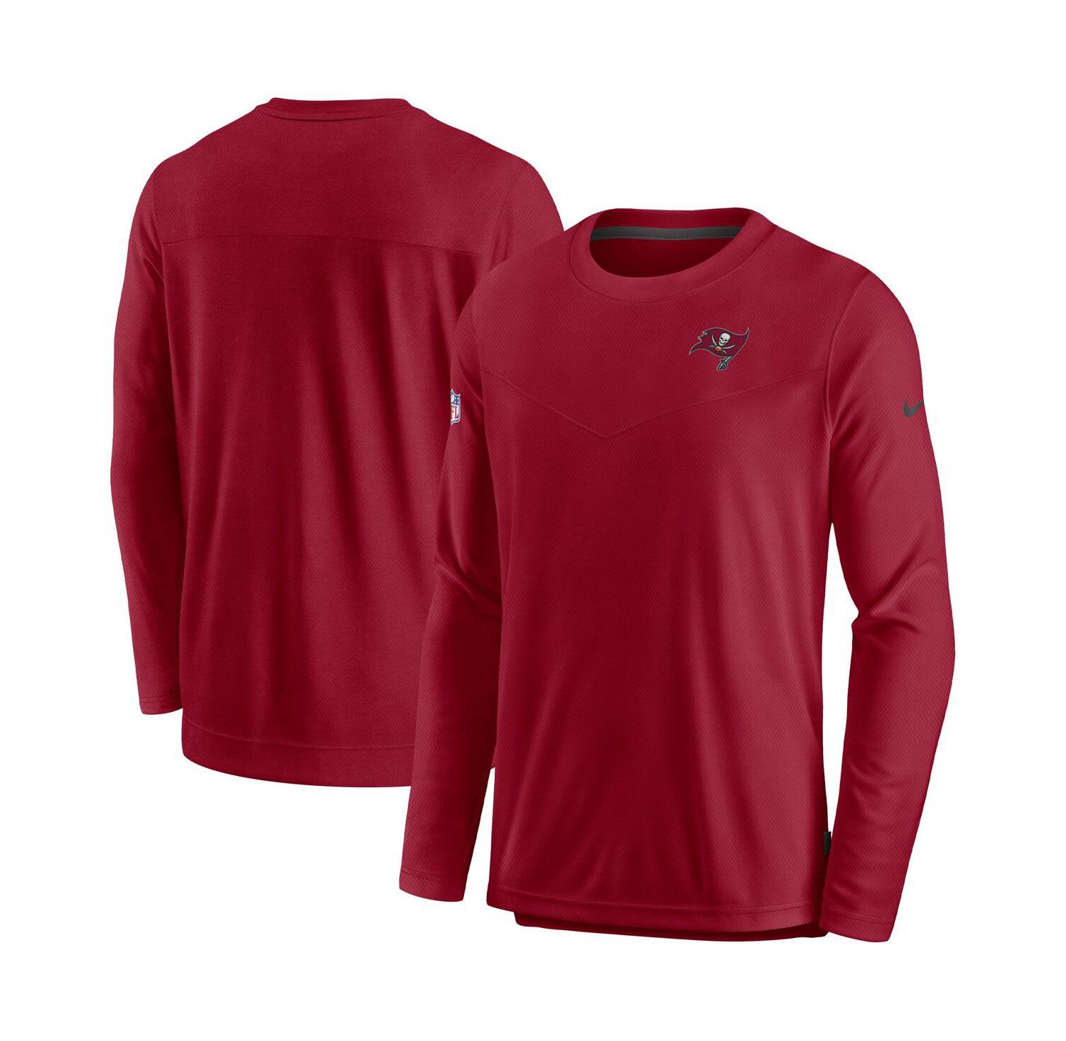 Men's Red Tampa Bay Buccaneers Sideline Lockup Performance Long Sleeve T-shirt