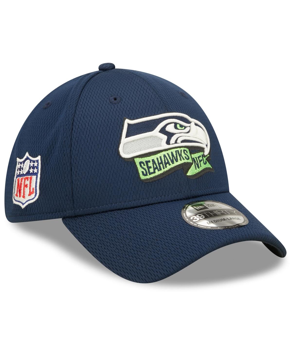 Men's New Era CollegeSeattle Seahawks 2022 Sideline 39THIRTY Coaches Flex Hat - Navy