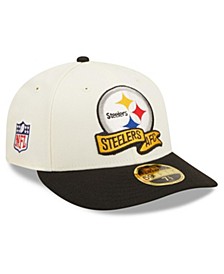 Men's Cream, Black Pittsburgh Steelers 2022 Sideline Low Profile 59FIFTY Fitted Hat