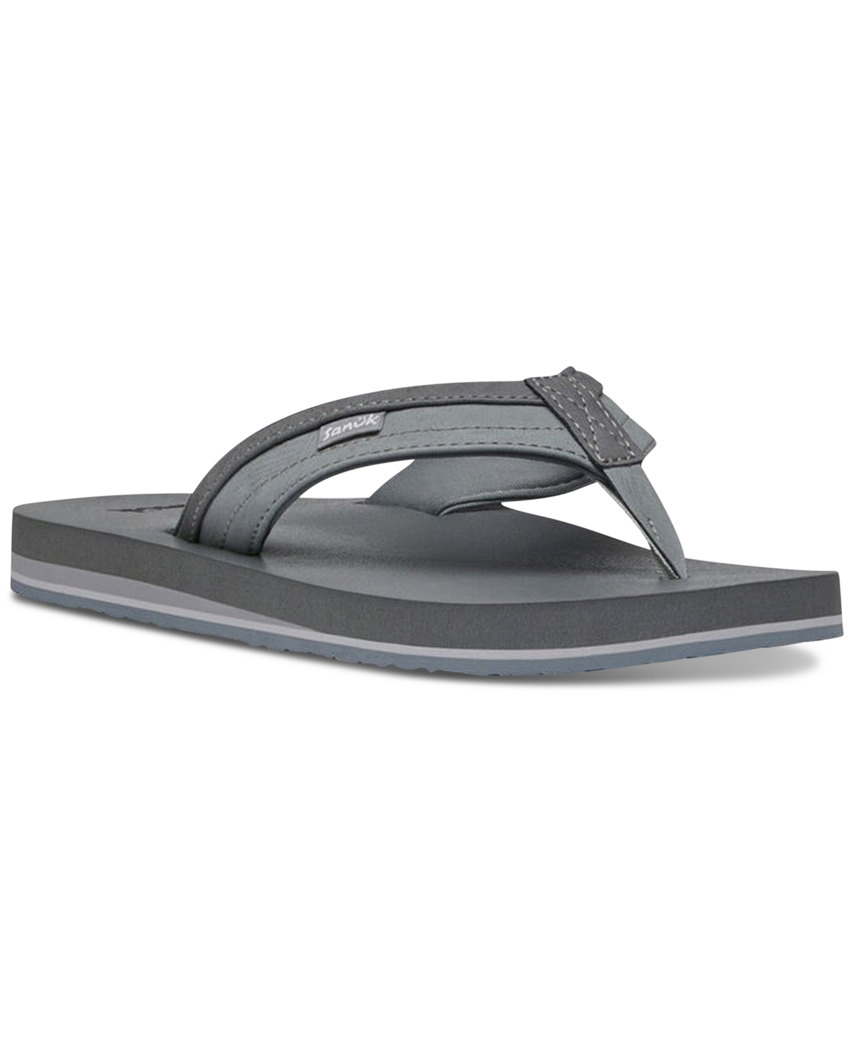 Shop Sanuk Men's Ziggy Flip-flop Sandals In Grey