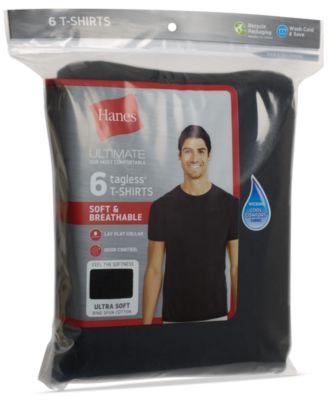 Hanes Men's Crewneck Undershirt 4-Pack – Ultimate Comfort Fit Stretch Tee (UCF1B4)