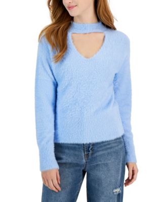 Hooked Up by IOT - Juniors' Cozy Mock Neck Cutout Sweater