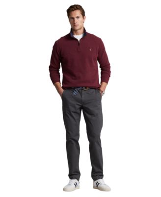 Men's Estate-Rib Cotton Quarter-Zip Pullover