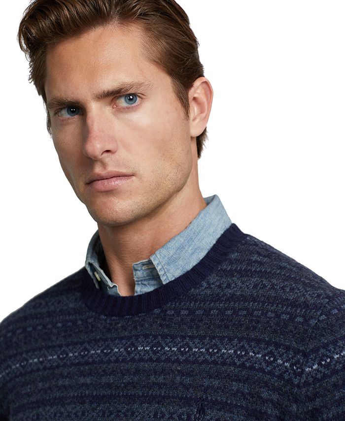 Polo Ralph Lauren Men's Fair Isle WoolCashmere Sweater Macy's