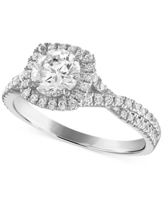 Alethea™ Certified Diamond Halo Engagement Ring (1-1/3 ct. t.w.