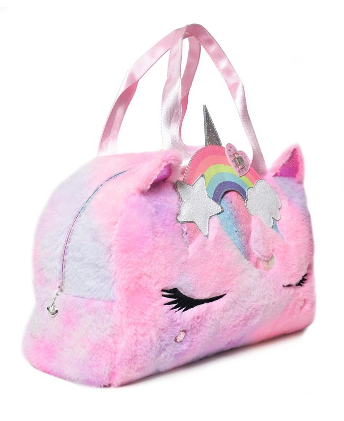 OMG! Accessories Big Girls Gwen Rainbow Crown Medium Duffle Bag Macy's
