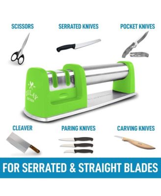 Manual Knife Sharpener for Straight & Serrated Steel Knives