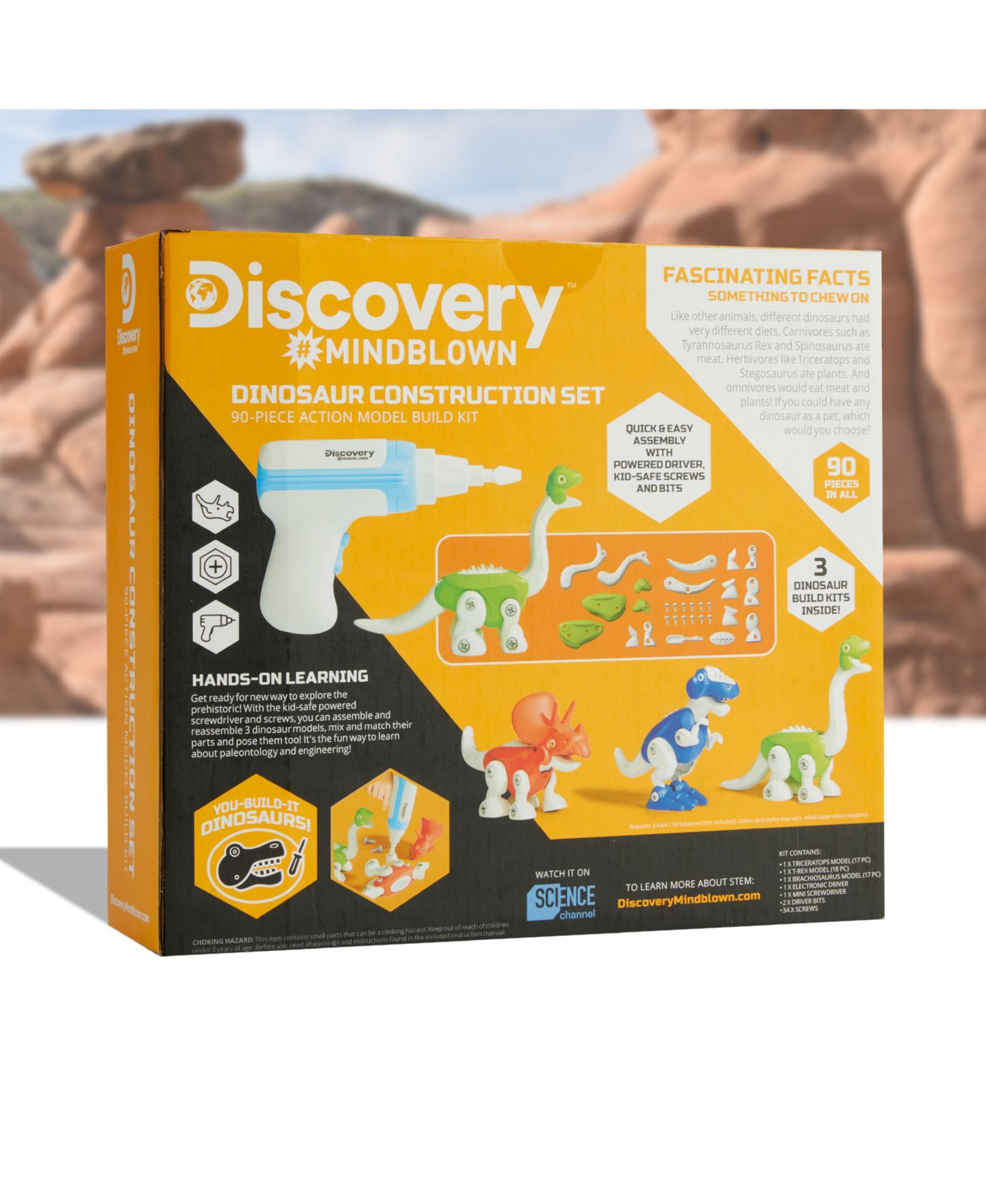 Детский конструктор Discovery Dinosaur #Mindblown 3-Model Building Set, Ages 4+ — фото 8