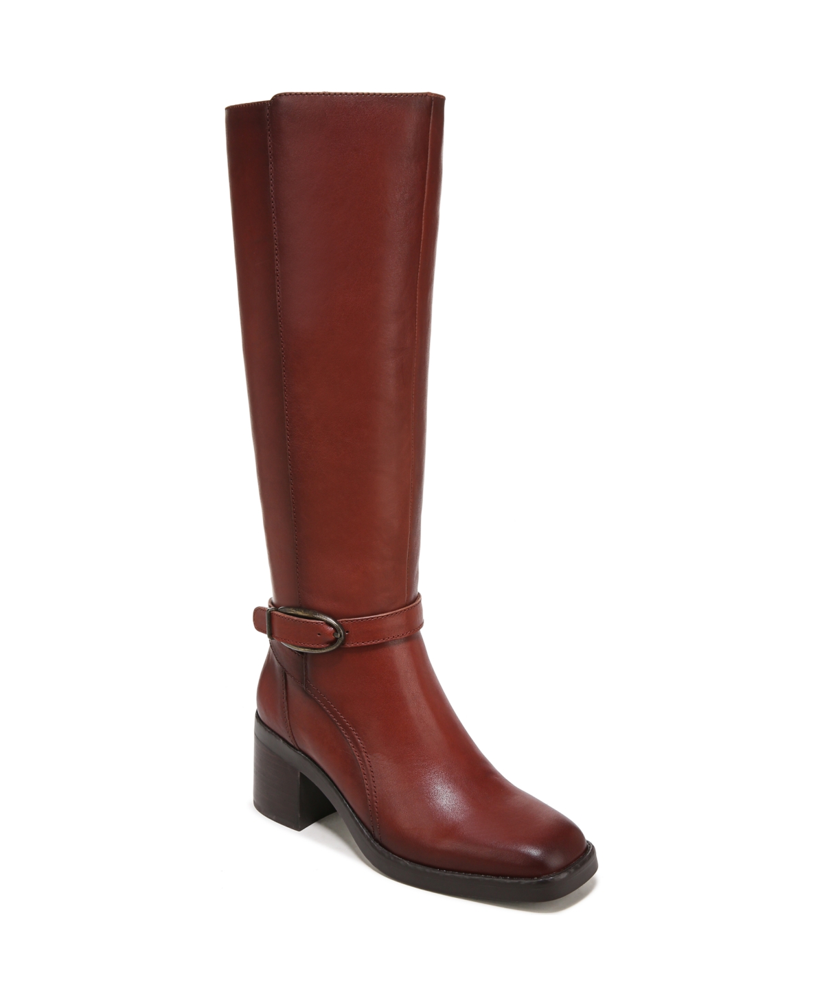 Naturalizer Elliot High Shaft Boots In Terra Cotta Leather