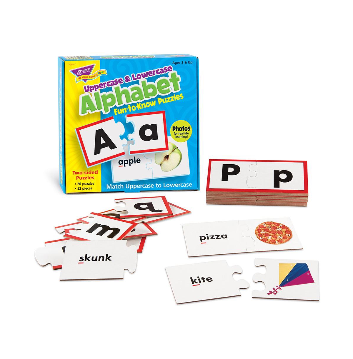 Shop Trend Enterprises Fun-to-know Puzzles Uppercase Lowercase Alphabet Set, 26 Piece In Multi