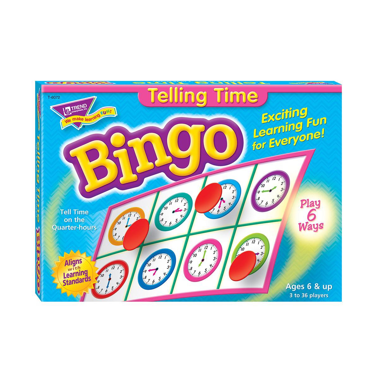 Trend Enterprises Kids' Telling Time Bingo Game In Multi