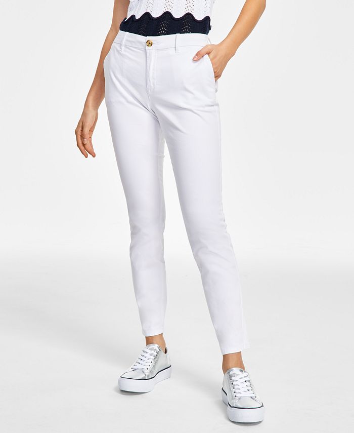 Terminal tag et billede Tag det op Tommy Hilfiger Women's TH Flex Hampton Cuffed Chino Straight-Leg Pants,  Created for Macy's - Macy's