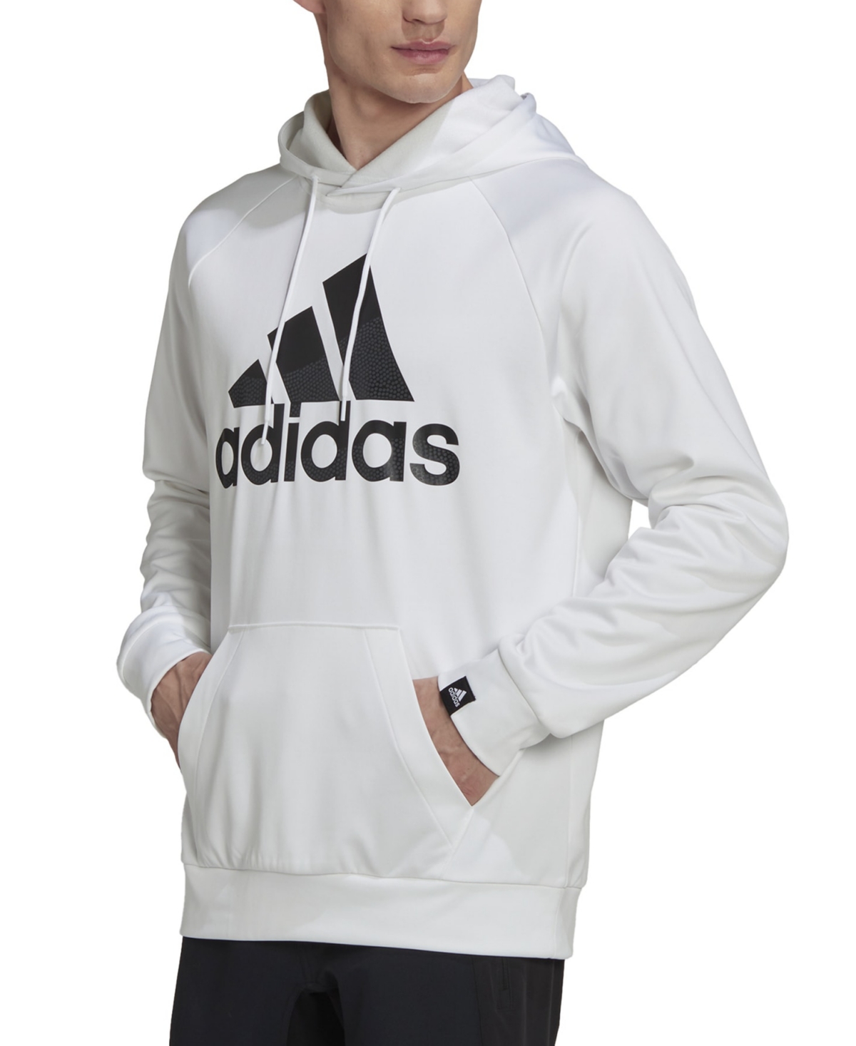 Adidas Originals Men's Adidas Essentials Camo Print French Terry Hoodie In White/blk