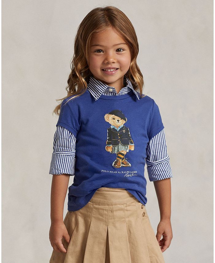 Polo Ralph Lauren Little Girls Polo Bear Jersey Tshirt Macy's