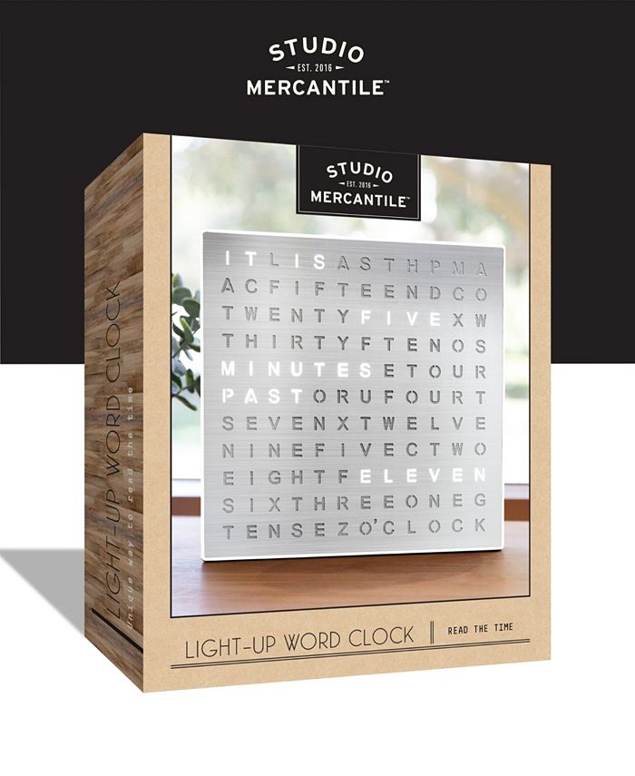 Studio Mercantile Light Up Electronic Word Clock Macy's