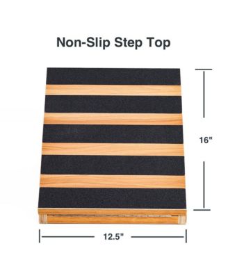 Professional Wooden Slant Board, Calf Stretcher With Extra Side-handle