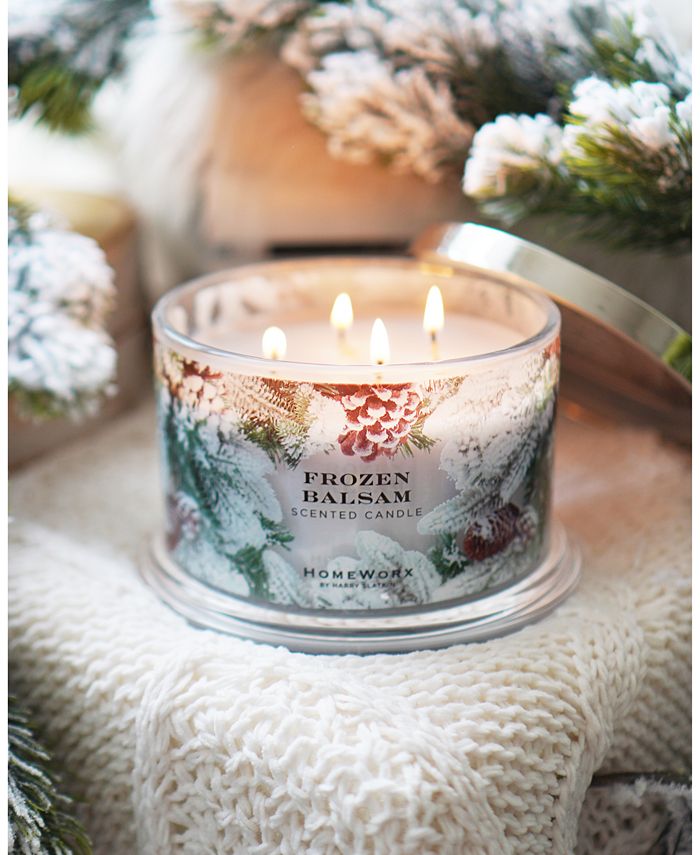 HomeWorx By Slatkin & Co. Frozen Balsam Scented Candle, 18 oz. Macy's