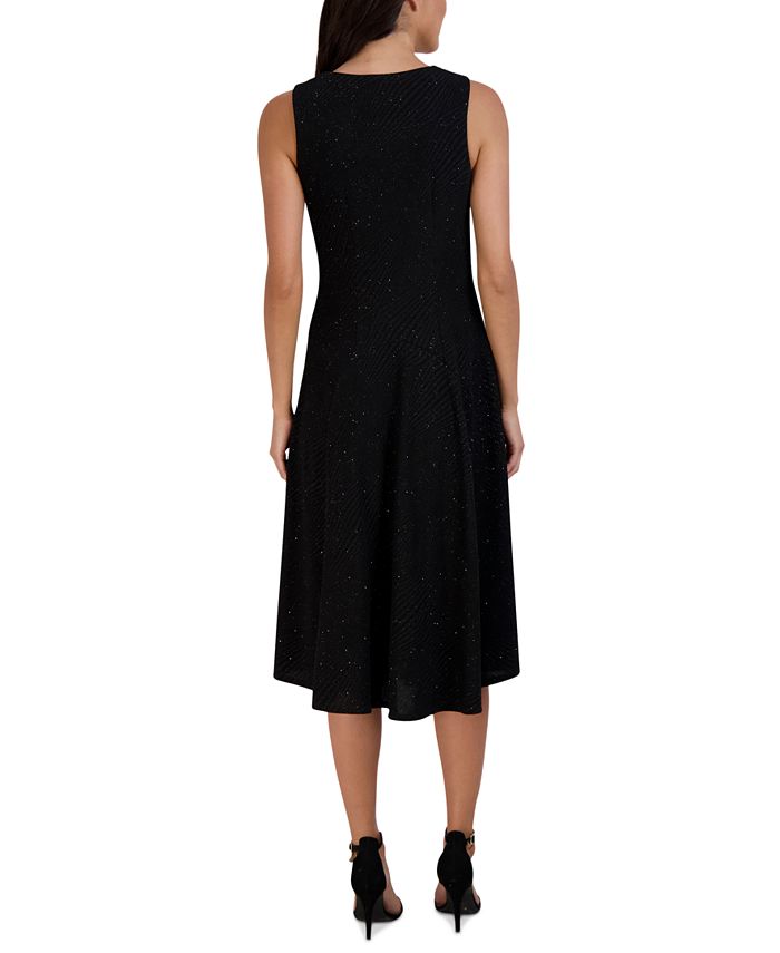 Robbie Bee Petite Cowl Neck GlitterKnit ALine Dress Macy's
