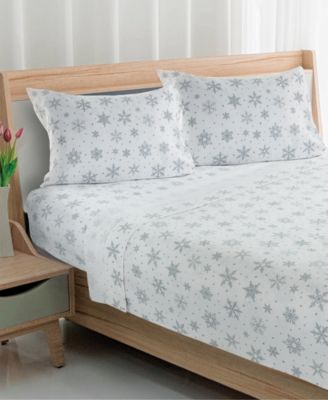 Printed 100% Brushed Cotton Flannel 4-Pc.Sheet Set, Full