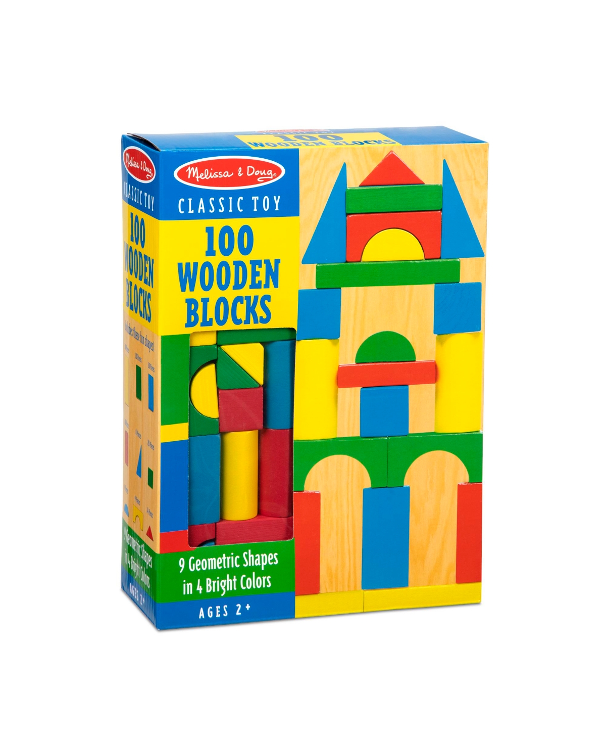 Melissa & Doug Kids' Wooden Building Blocks 100 Piece Set In Multi