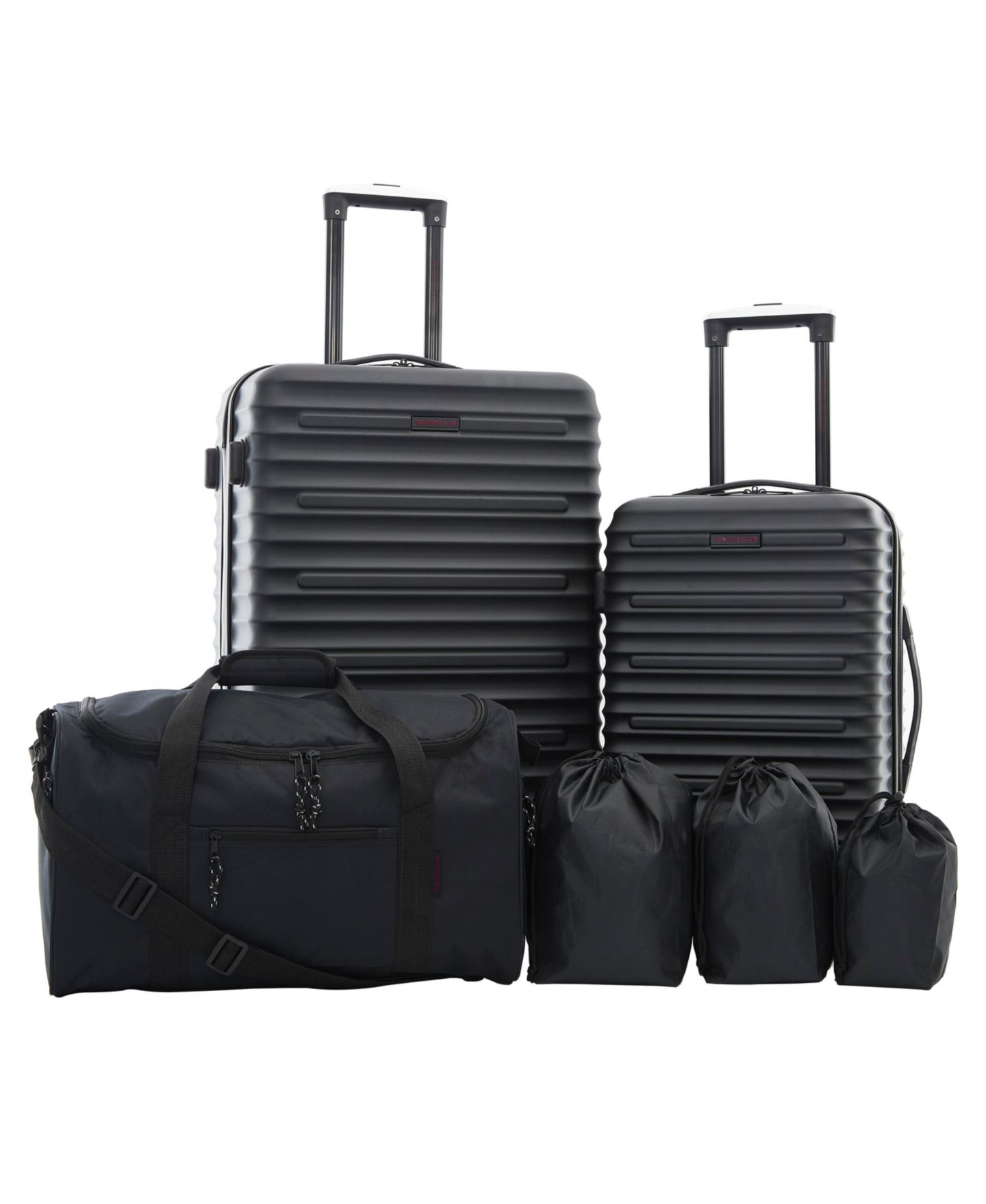 Сумки Travelers Club Tour Collection 6 Piece Hard Side Set with Spinner Wheels, цвет: Чёрный — фото 1