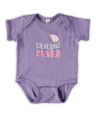 Infant Boys and Girls Pink, Purple Cleveland Guardians 3-Pack Rookie Bodysuit Set