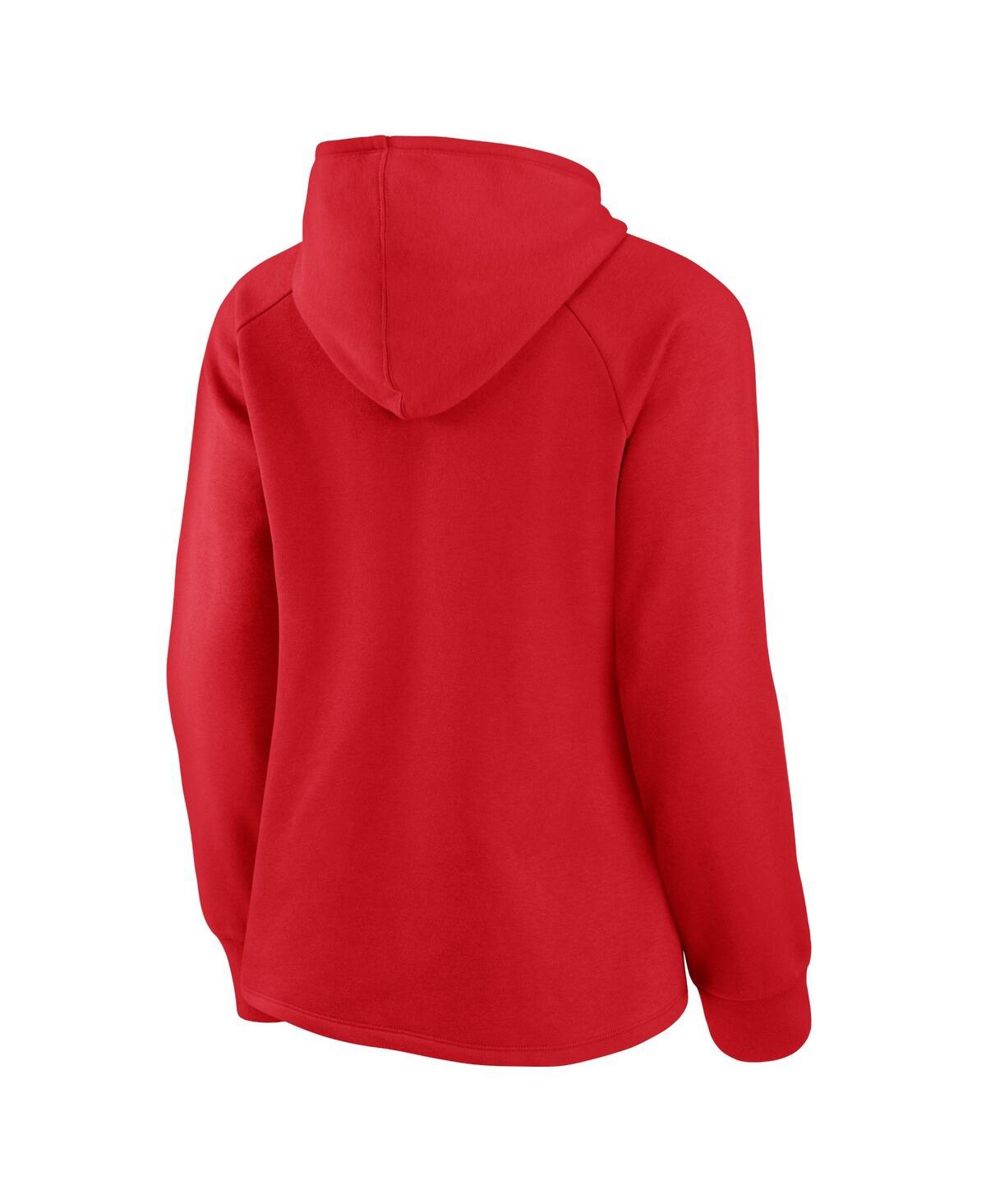 Shop Fanatics Women's  Red St. Louis Cardinals Perfect Play Raglan Pullover Hoodie