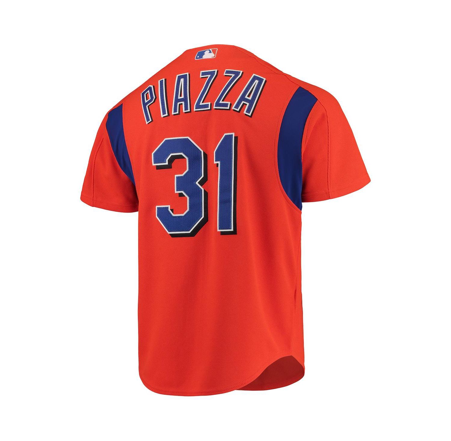 Men's Mike Piazza Orange New York Mets Cooperstown Collection Mesh Batting Practice Jersey
