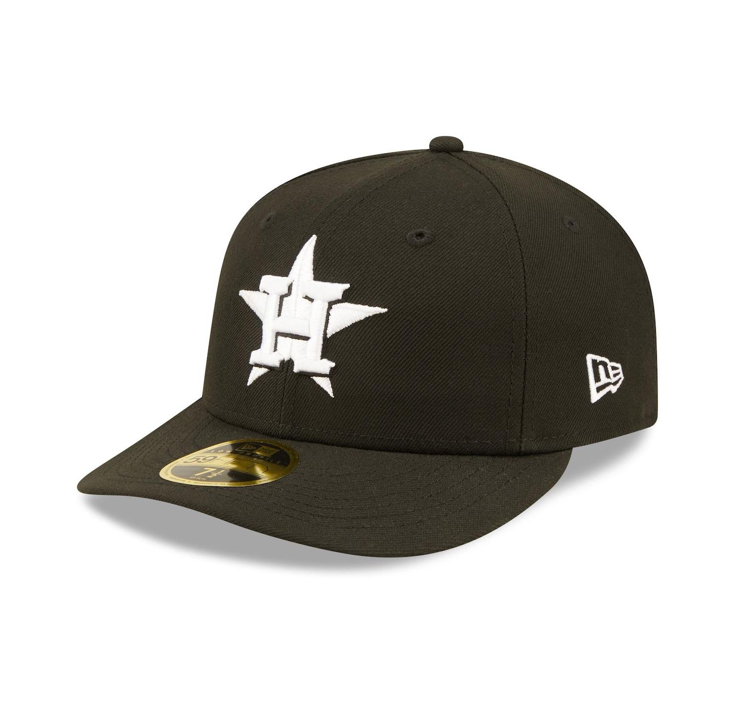 Men's Houston Astros Black, White Low Profile 59FIFTY Fitted Hat