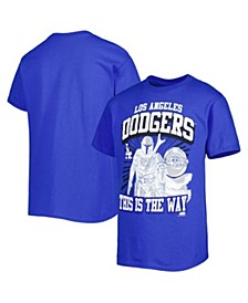 Youth Boys Royal Los Angeles Dodgers Star Wars This is the Way T-shirt