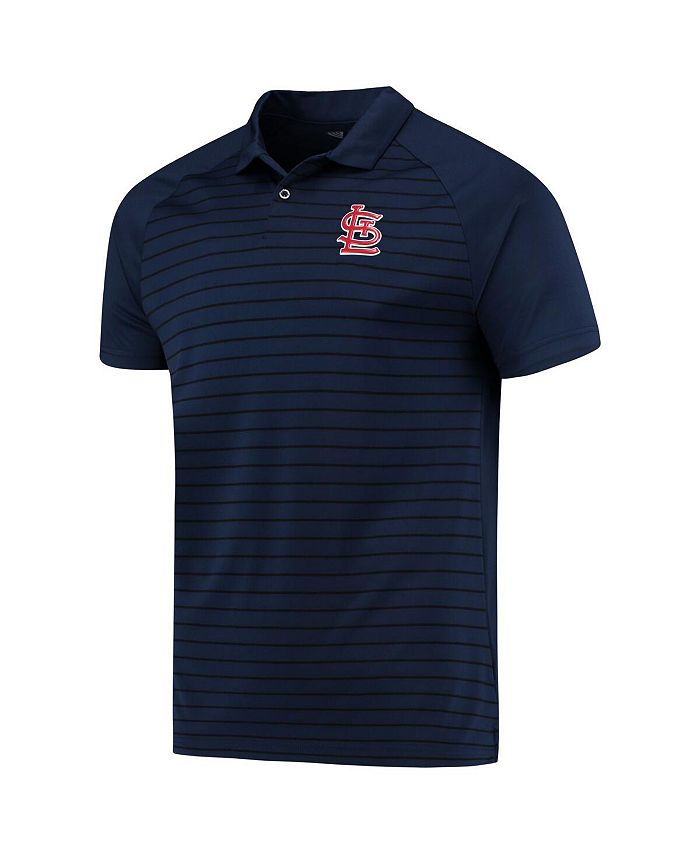LevelWear Men #39 s Navy St Louis Cardinals Insignia Pulse Raglan Polo