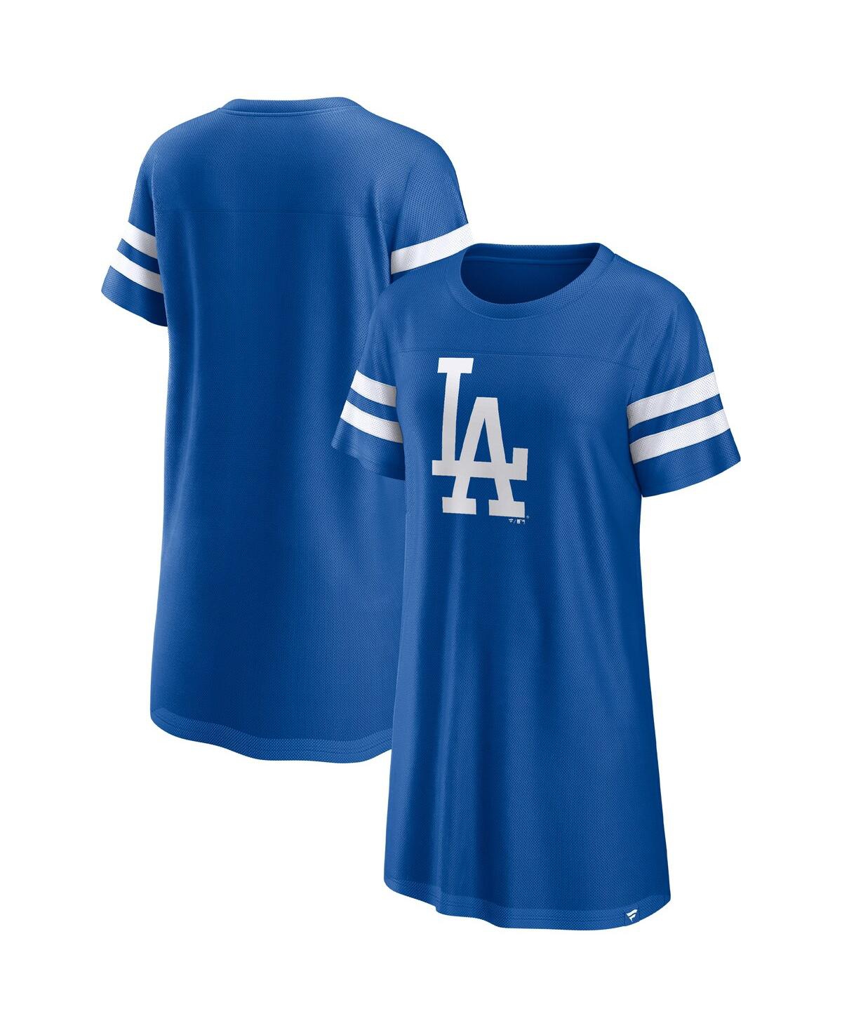 Shop Fanatics Women's  Royal Los Angeles Dodgers Iconic Mesh Dress