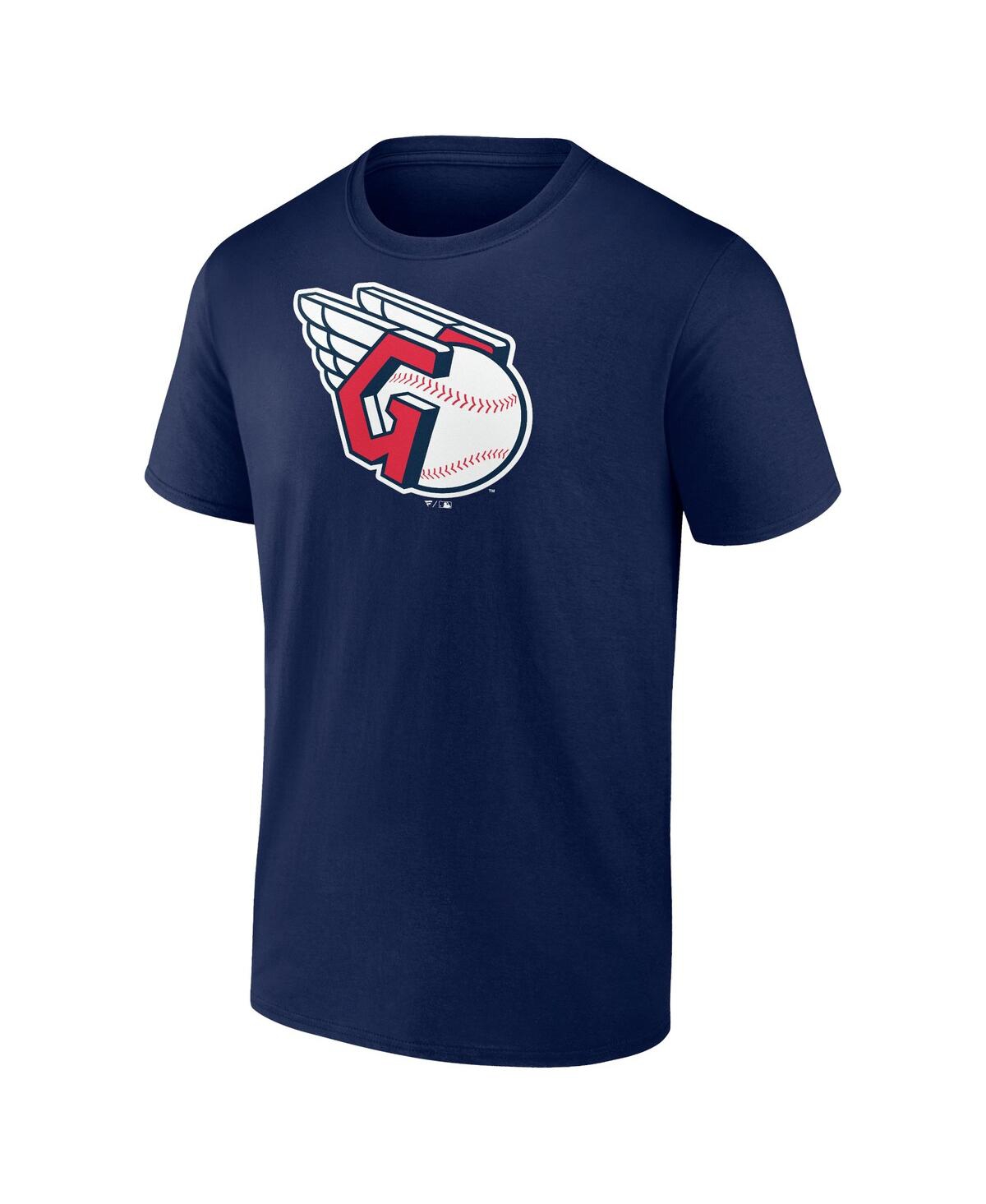 Shop Fanatics Men's  Navy Cleveland Guardians Official Logo T-shirt